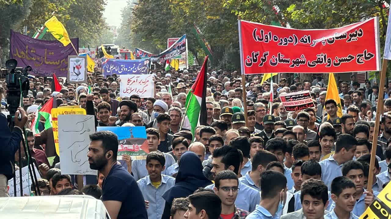 گزارش تصویری|| راهپیمایی 13 آبان در گرگان